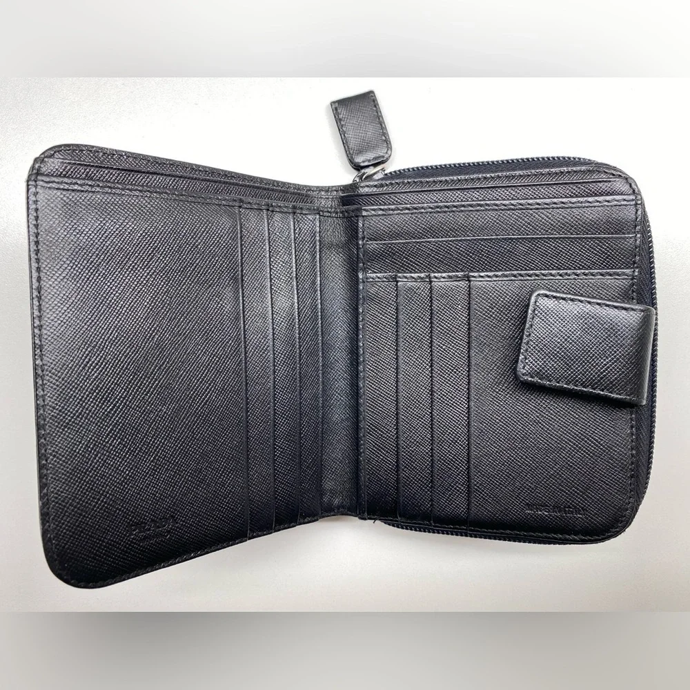 EUC Prada Black Leather Wallet - Picture 3 of 4